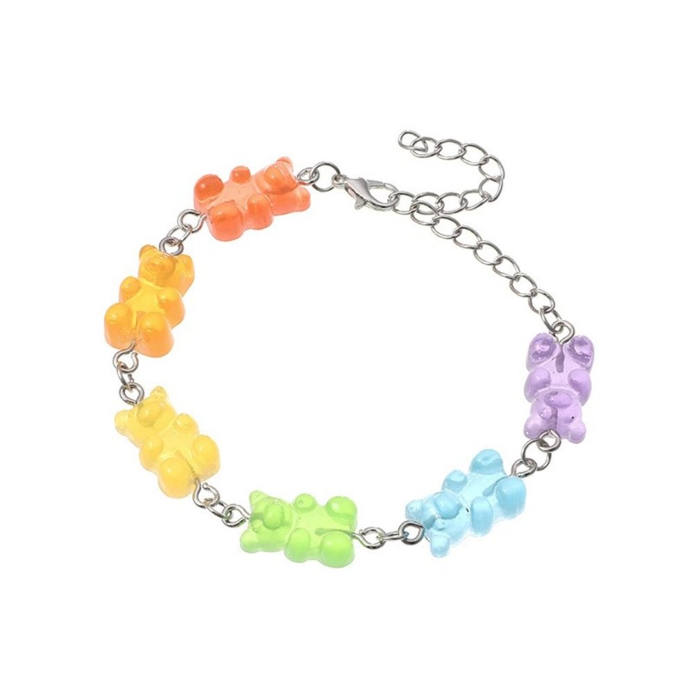 New Jelly Gummy Bears Necklace & Bracelet - Fashion Jewelry
